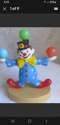 1980 Synchronized Nursery Musical Light Up Clown Vintage Lullabells Calfax. IN BOX NEW