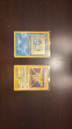 Pokemon Base Set Zapdos And Jungle Vaporeon 