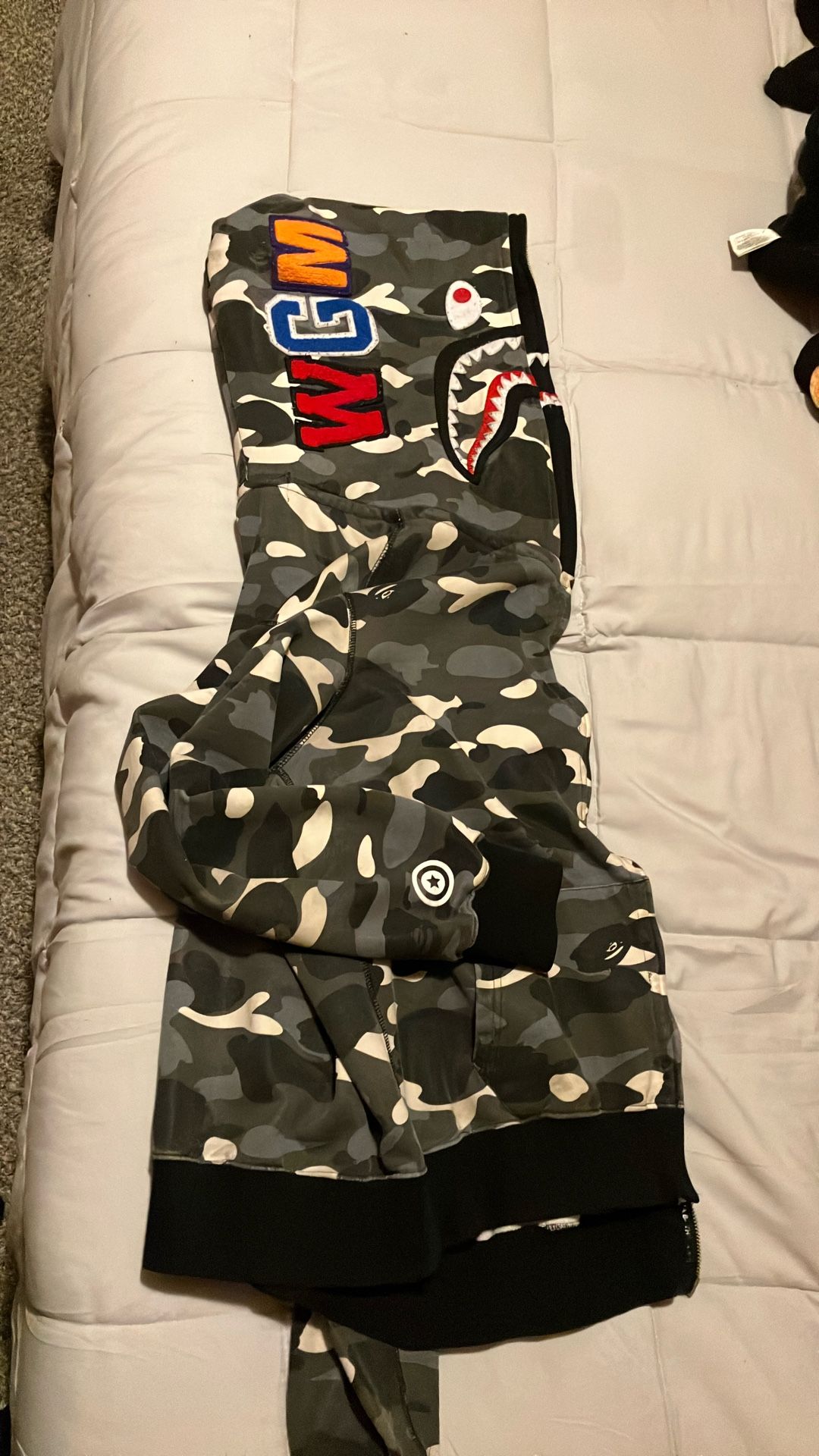 Glow In The Dark Double Hood Bape Hoodie