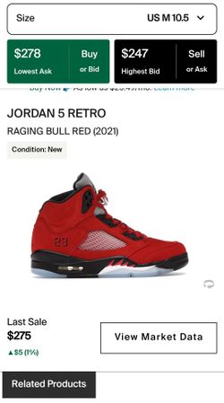 Jordan 5 Raging Bull Red