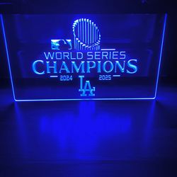 DODGERS WORLD SERIES LED. NEON LIGHT SIGN 8x12
