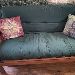 Classic Futon With Like New Mattress