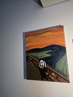 Ghostface "the scream" acrylic painting