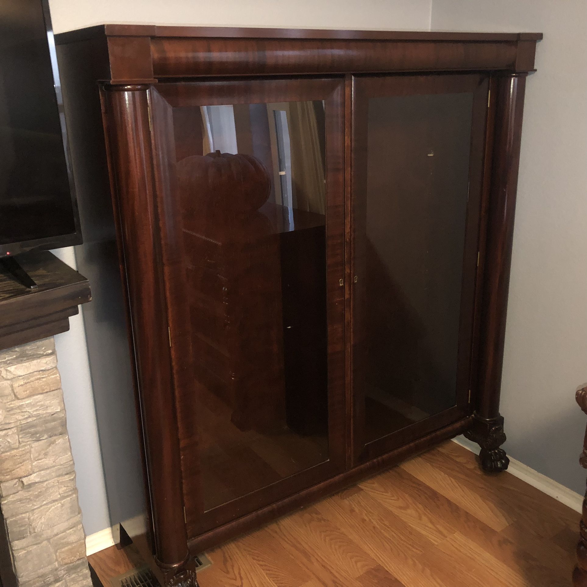 Antique Mahogany China Hutch/Display Case