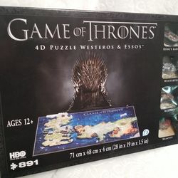 Game Of Thrones ● 4D Puzzle ● Westeros And Essos ● BRAND NEW