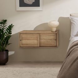 098  Lauren 31" Floating Shelf, Multi-Purpose Modular Under TV Display Shelf, TV Stand, Wall Mounted Wood TV Cabinet, Nightstand, Modern Side Table, F