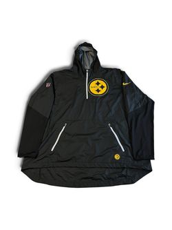 Nike Pittsburgh Steelers Fly Rush Hooded Jacket Men's 3XL Lightweight Black NFL