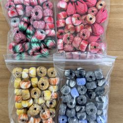 180-200 Handcrafted Polymer Clay Beads