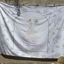 Large Silly Goose Birthday Banner For One Year Old Party