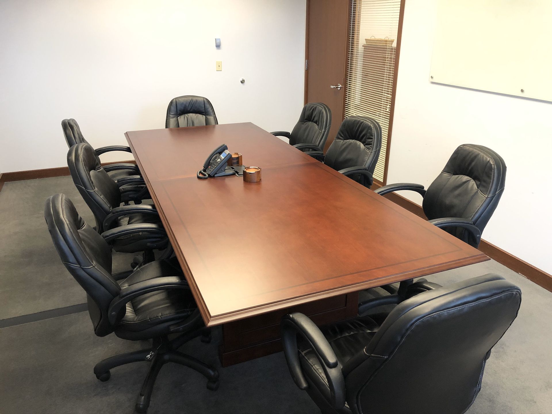 PENDING-120” Rectangular Conference Table, Mahogany
