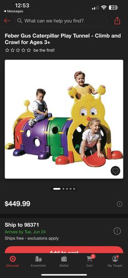 Feber Gus Caterpillar Play Tunnel