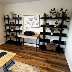 Black Modern Bookcase Shelf 