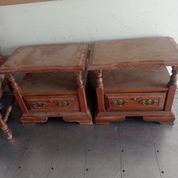 2 Wood End Tables