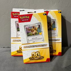 NEW Pokemon 30th Celebration Eevee Promo Knock Out Knockout Collection Box TCG Trading Card