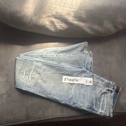 Purple jeans