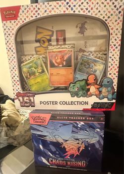 Pokémon TCG Scarlet & Violet 151 Poster Collection + Chaos Rising Elite Trainer Box