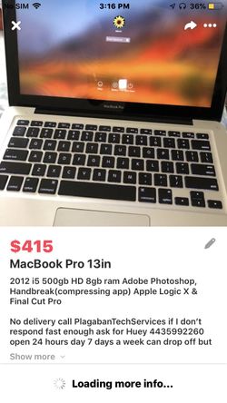 MacBook 13in 2012