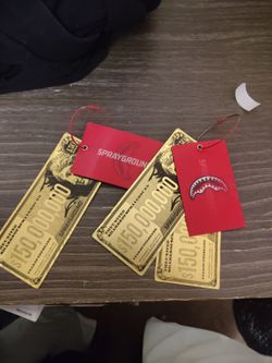Sprayground Hang Tags with Money Bill Design