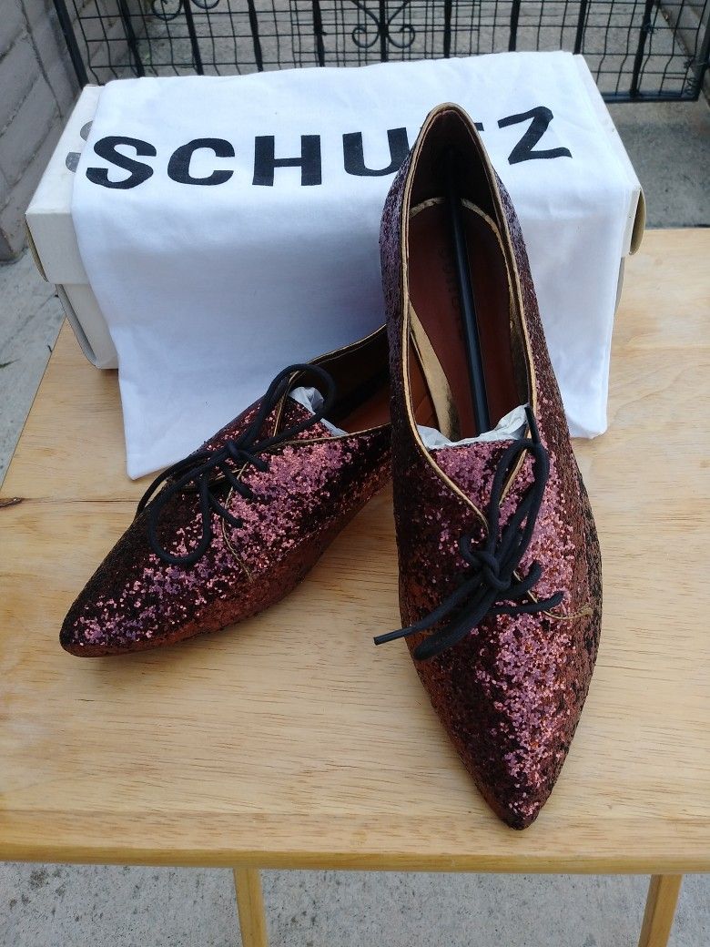 SHUTZ BRAZIL COPPER FLATS WOMEN'S SIZE 7