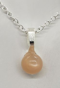 Natural Moonstone Silver Necklace