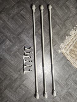 Set Of 3 Curtin Rods
