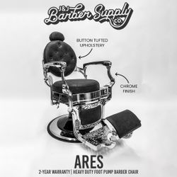 ARES Chrome Barber Chair