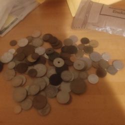 Lot Of 75 Foreign Coins From All Over The World 