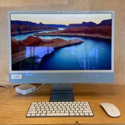 Apple iMac 24” – M1 3.2GHz 8-Core, 8GB RAM, 512GB SSD (Blue)