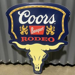 Coors Banquet Rodell Bull Beer, Sign Man Cave Sign