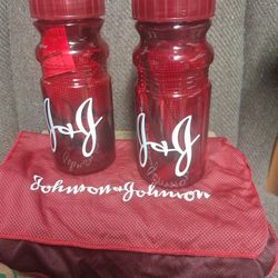 2 New Johnson & Johnson Water Bottles More