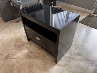 2 Nightstand Black Brown 