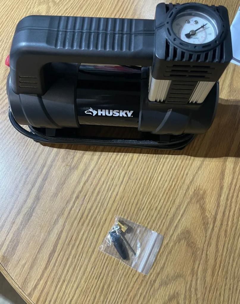 Husky Tire Inflator Corded Quick Connect Adapter + Ball Needles