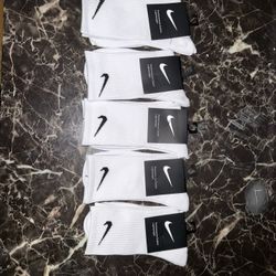 White Nike Socks