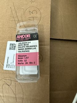 Ancor Halogen G-4 Base Bulb 20 Watts 12V (Quantity:8)