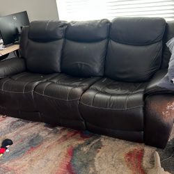 Reclining Leather Couch