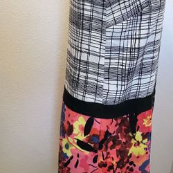 LOFT size 12 -Black , white floral shift dress or tunic