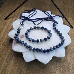 Necklace & BRACELET- Blue