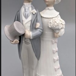 Moving Sale! Vintage Lladro #4808 Wedding Day Couple Bride & Groom - Retired Porcelain Figurine Scale(4961)
