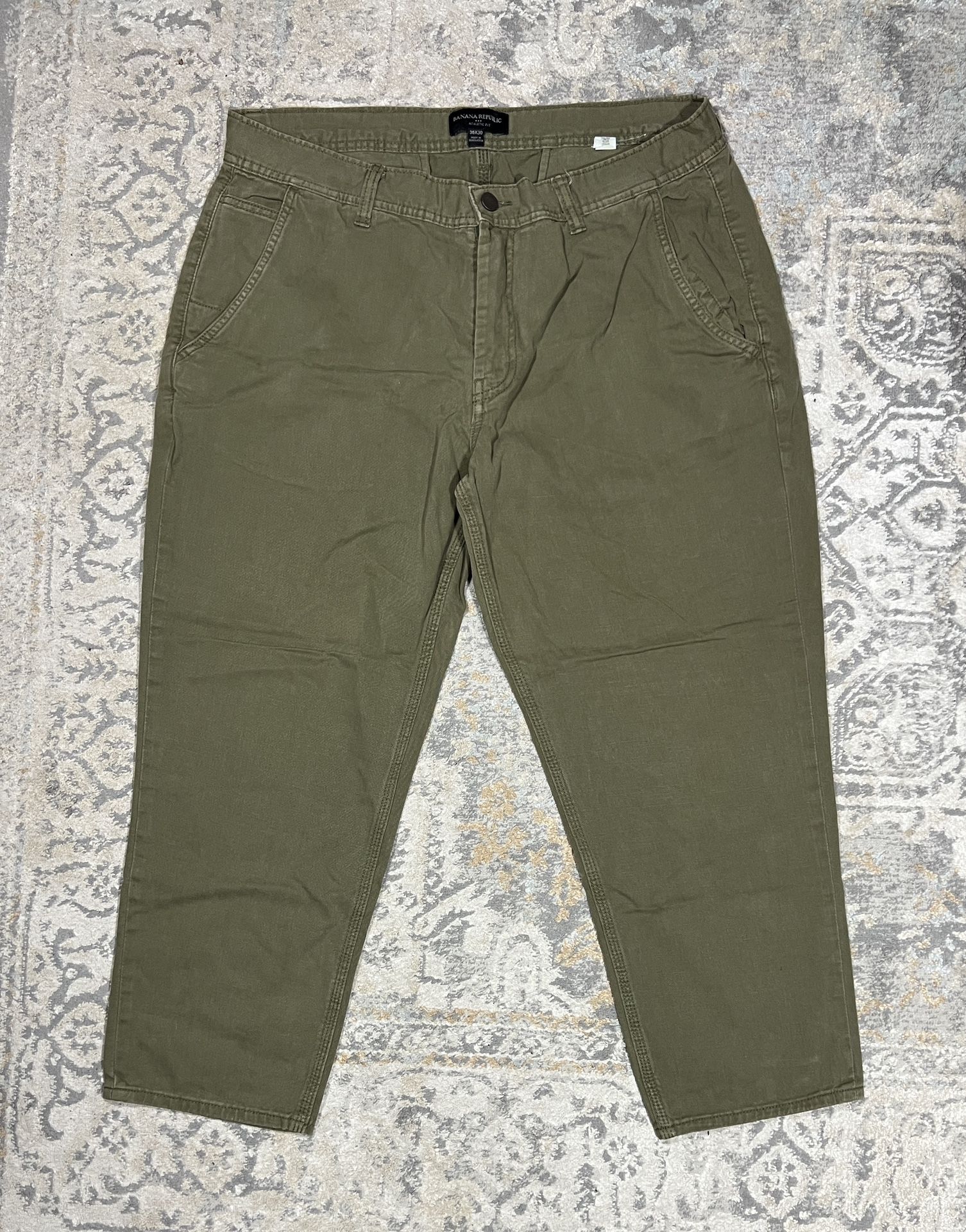 Banana Republic Athletic Fit Surplus Twill Vegan Chino Pants Mens 36x30 Green