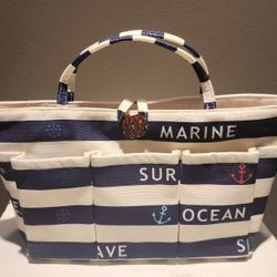 NAUTICAL STRIPED TOTE/TRAVEL BAG