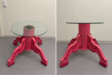 Real wood pink coffee table