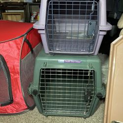 Pet/Dog Purple Crate, double door green crate