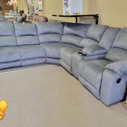 GOALIE RECLİNİNG SECTIONAL SOFA COUCH FİNANCE AND DELİVERY AVAİLABLE