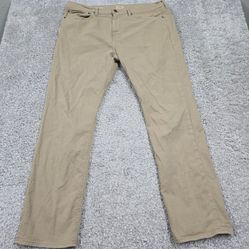 J.Crew 770 Pants Mens 38x32 Beige Slim Fit Stretch Chino Everyday Modern Jeans
