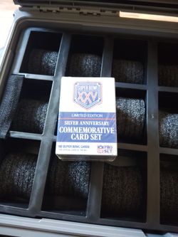 NFL Super Bowl XXV 25 Limited Edition Silver Anniversary 160 Pro Set Cards