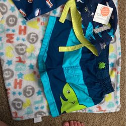 Boy Swim Trunks & Sun Hat