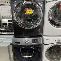 Samsung Gray Front Loader Washer And Dryer Set