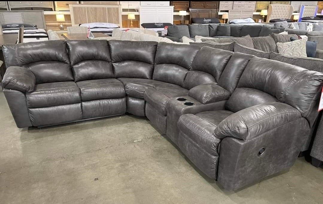 Tambo Pewter 2pc Reclining Sectional, Seccional,Couches,Sofa,Living