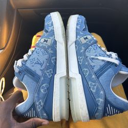 Blue Louis Vuitton Trainers