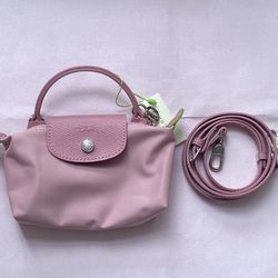Longchamp Pink Ladies Classic Mini Bag Suitable For Hand-Carrying 